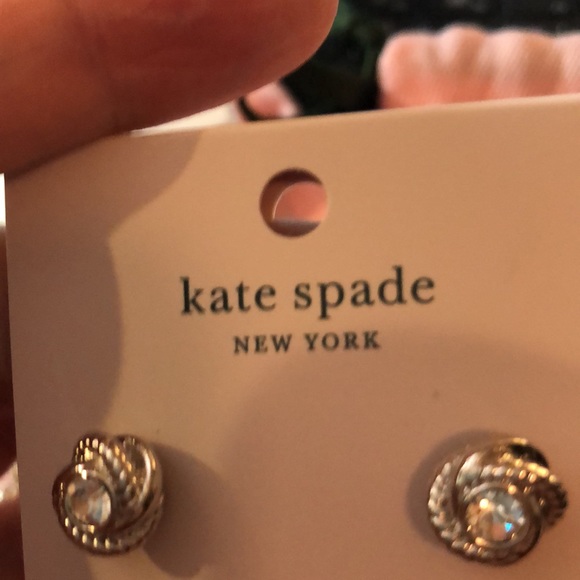 Kate Spade Infinity and Beyond knot stud earrings and necklace, NWT - Picture 4 of 4